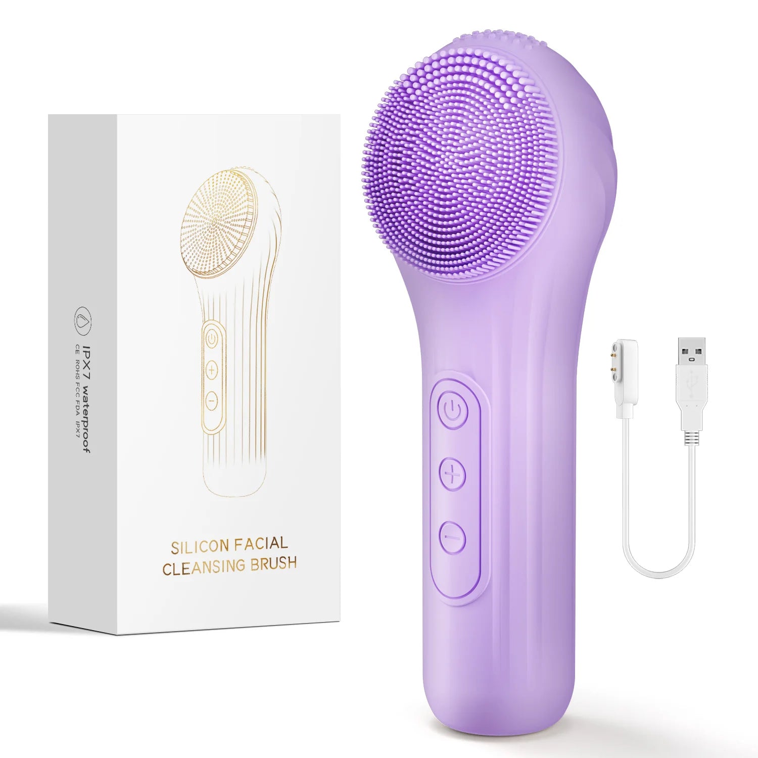 Electric Sonic Waterproof Facial Cleansing Brush