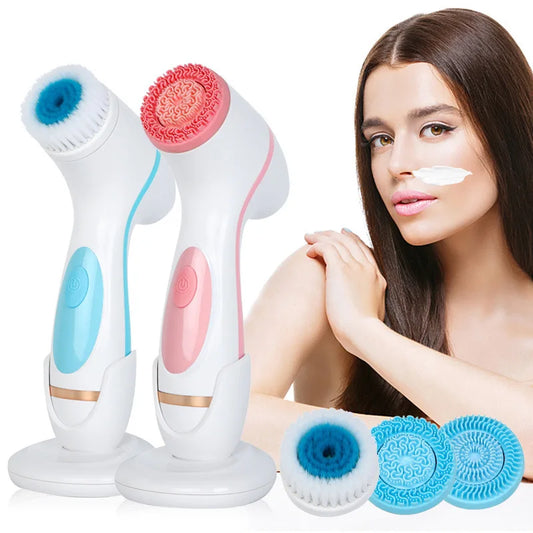3-in-1 Electric Sonic Facial Cleansing Brush