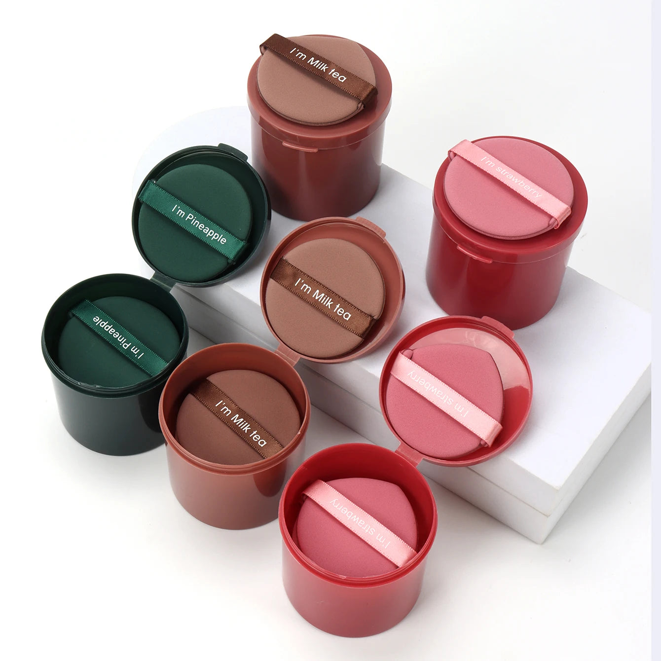 Karsyngirl 7-Piece Strawberry Cosmetic Puff Set