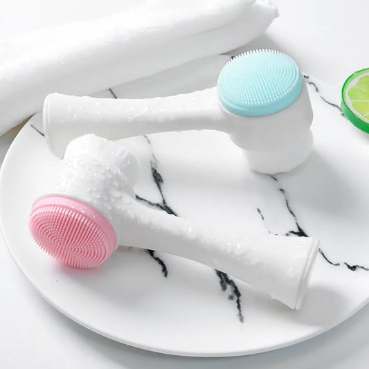 Double-Sided Silicone Facial Cleansing Brush